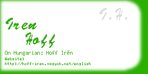 iren hoff business card